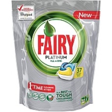 Капсулы для посудомоечных машин Fairy Platinum All in One Лимон (37шт)