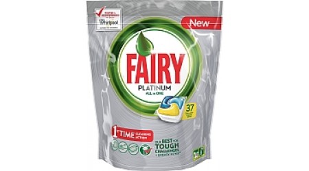 Капсулы для посудомоечных машин Fairy Platinum All in One Лимон (37шт)