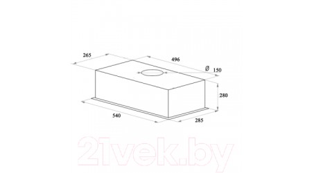 Вытяжка скрытая Ciarko Plato 60 GBK