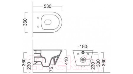 Унитаз подвесной Kerama Marazzi Plaza Modern PLMR.wc.02