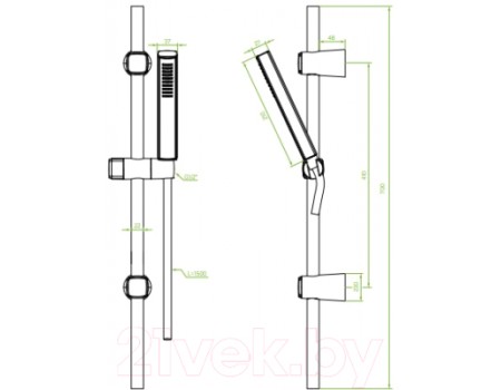 Душевой гарнитур Laveo Pola NAP01A1