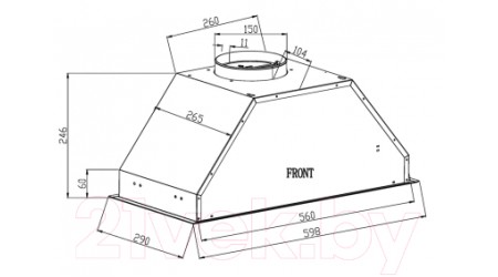 Вытяжка скрытая Schtoff Polar 60 (белый)