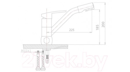 Смеситель Polygran Дуо (опал) 