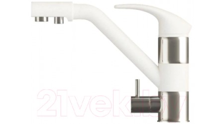 Смеситель Polygran Дуо (белый хлопок) 