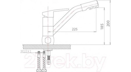 Смеситель Polygran Дуо (серый) 
