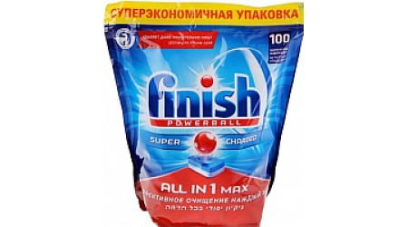 Таблетки для посудомоечных машин Finish PowerBall All in One Max (100шт)