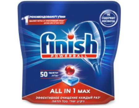 Таблетки для посудомоечных машин Finish Powerball All in One Deep Clean (50шт)