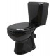 Унитаз напольный Керамин Гранд Алкапласт (черный, с полипропиленовым сиденьем)