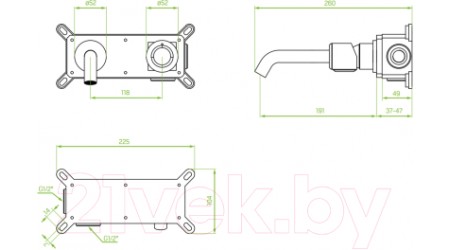 Смеситель Laveo Pretto BAO022P 