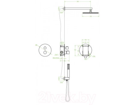 Душевая система Laveo Pretto BAO701P