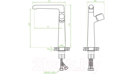 Смеситель Laveo Pretto BAO765D 