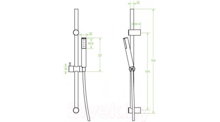 Душевой гарнитур Laveo Pretto NLP01A2