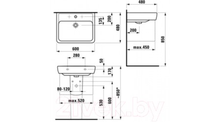 Умывальник Laufen Pro 60 / 189520001041