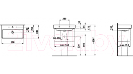 Умывальник Laufen Pro S 8189590001041