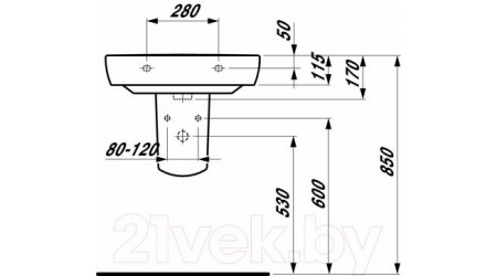 Умывальник Laufen Pro 8189520001041