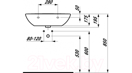 Умывальник Laufen Pro 8109530001041
