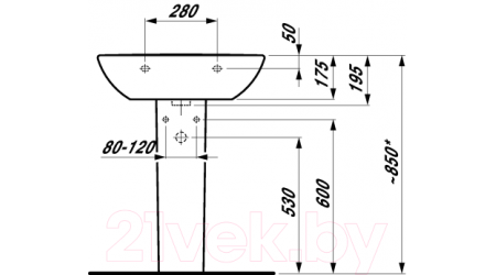 Умывальник Laufen Pro 8109530001041