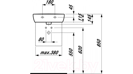 Умывальник Laufen Pro 8119510001041