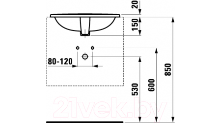 Умывальник Laufen Pro 8139610001041
