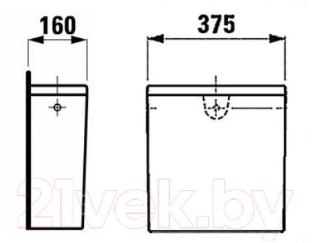 Сливной бачок Laufen Pro 8299530008731
