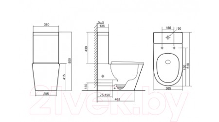 Унитаз напольный Triton Pro Corso CO-3906
