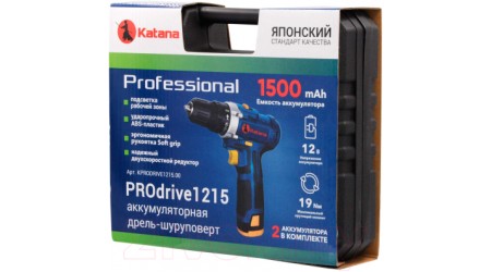 Аккумуляторная дрель-шуруповерт Katana PROdrive 1215 (кейс)