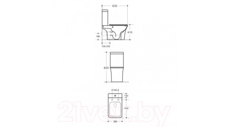 Унитаз напольный Wave Promo (белый глянец)