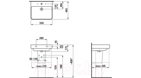 Умывальник Laufen Pro S 8109620001041