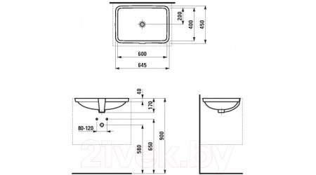 Умывальник Laufen Pro S 8119650001091