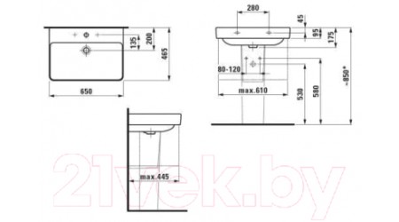 Умывальник Laufen Pro S 8109640001041