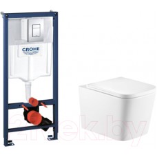 Унитаз подвесной с инсталляцией Triton Pro Verso VO-3032 + GROHE Rapid SL 38772001