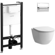Унитаз подвесной с инсталляцией Laufen Pro ZRU9307615 (с сиденьем)