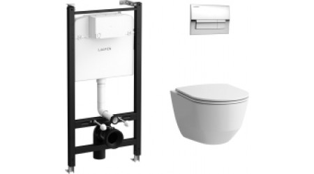 Унитаз подвесной с инсталляцией Laufen Pro ZRU9307615 (с сиденьем)