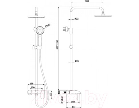 Душевая система Bravat Pure F6335369CP-A