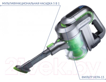 Вертикальный портативный пылесос Polaris PVCS 0622HG