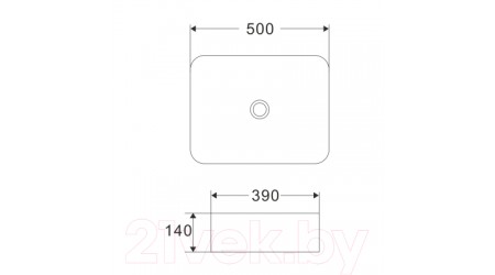 Умывальник Wave Quadro 50x39 / 552548
