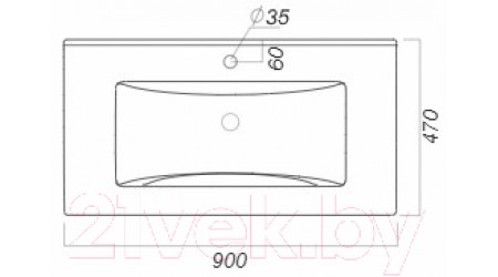 Умывальник Sanita Luxe Quadro 90 / QDR90SLWB01