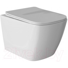 Унитаз подвесной White Wave Quadro (белый глянец)