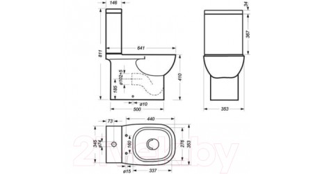 Унитаз напольный Sanita Quadro SL DM Slim QDRSLCC01151022