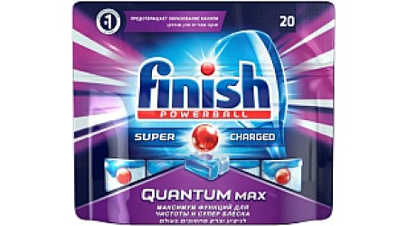 Таблетки для посудомоечных машин Finish Quantum Max (20шт)