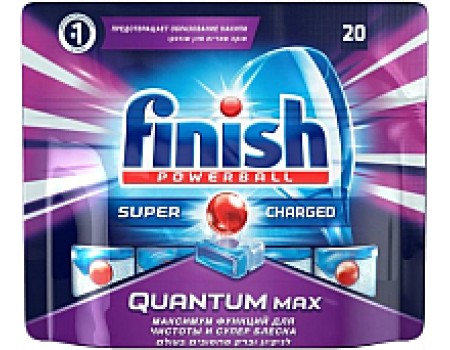 Таблетки для посудомоечных машин Finish Quantum Max (20шт)