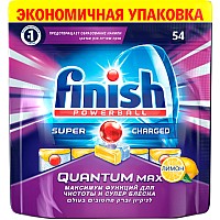 Таблетки для посудомоечных машин Finish Quantum Max Лимон (54шт)