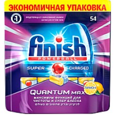 Таблетки для посудомоечных машин Finish Quantum Max Лимон (54шт)