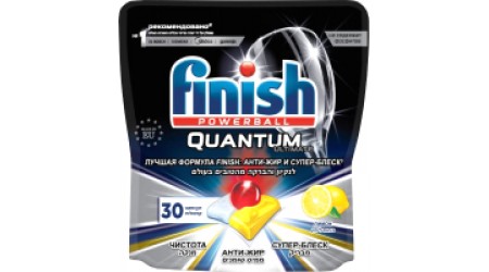 Таблетки для посудомоечных машин Finish Quantum Ultimate лимон (30шт)