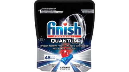 Таблетки для посудомоечных машин Finish Quantum Ultimate дойпак (45шт)