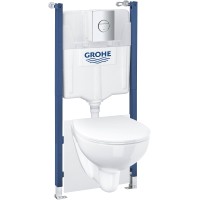 Унитаз подвесной с инсталляцией GROHE QuickFix Solido 39900000