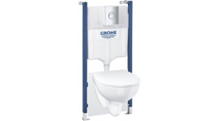 Унитаз подвесной с инсталляцией GROHE QuickFix Solido 39900000