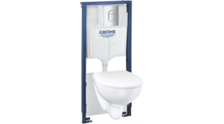 Унитаз подвесной с инсталляцией GROHE QuickFix Solido 39902000