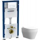 Унитаз подвесной с инсталляцией Керамин Бари R + 458.128.11.1 (с сиденьем Slim и микролифтом)