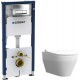 Унитаз подвесной с инсталляцией Керамин Бари R + 458.128.21.1 (с сиденьем Slim и микролифтом)